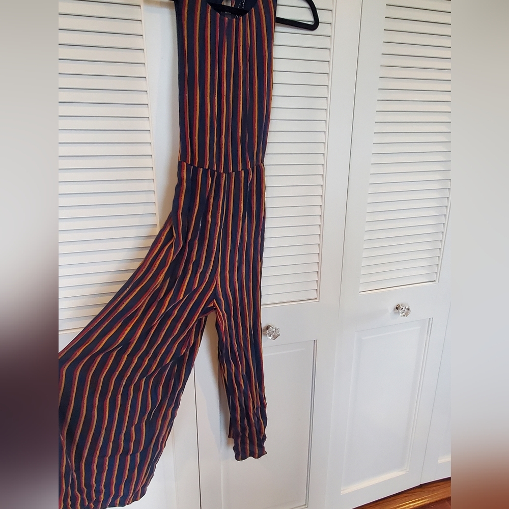 Anthropology striped jumpsuit size S